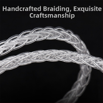 Cablu audio Trn T3 Pro – nucleu din fir de argint Sterling, fir de argint Sterling, mufă audio înlocuibilă, 20 g