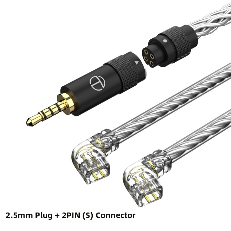 Cablu audio Trn T3 Pro – nucleu din fir de argint Sterling, fir de argint Sterling, mufă audio înlocuibilă, 20 g