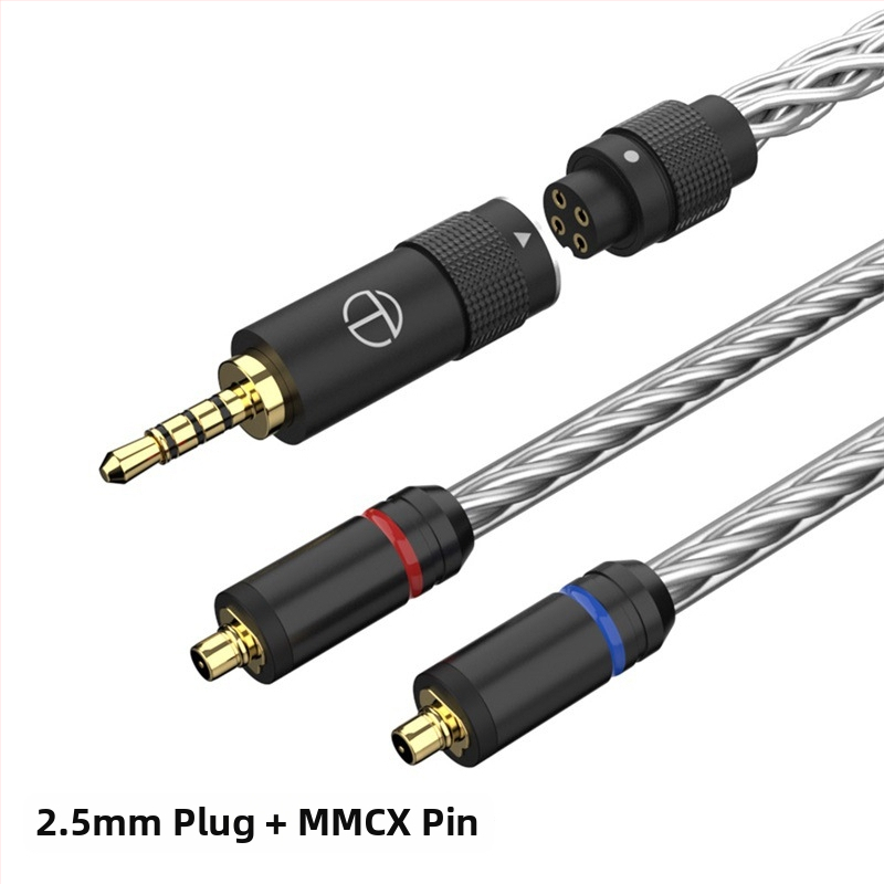 Cablu audio Trn T3 Pro – nucleu din fir de argint Sterling, fir de argint Sterling, mufă audio înlocuibilă, 20 g