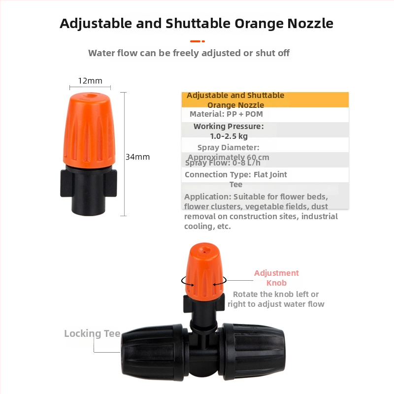 Duza atomizată, seria microaspersor pentru irigarea grădinii și a serelor, din plastic