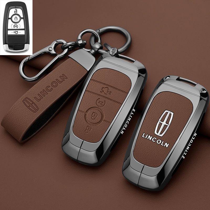 Lincoln Adventurer, Navigator és Aviator kulcstartó tok — cinkötvözet, retro stílus, kompatibilis a 24/25 modelllel