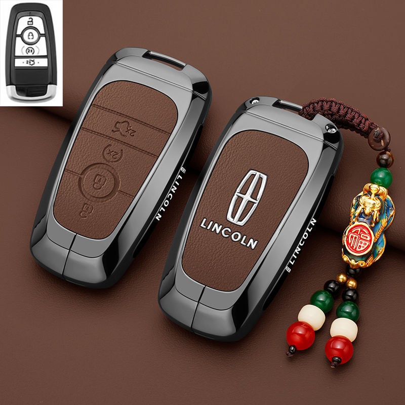 Lincoln Adventurer, Navigator és Aviator kulcstartó tok — cinkötvözet, retro stílus, kompatibilis a 24/25 modelllel