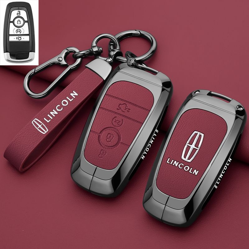 Lincoln Adventurer, Navigator és Aviator kulcstartó tok — cinkötvözet, retro stílus, kompatibilis a 24/25 modelllel