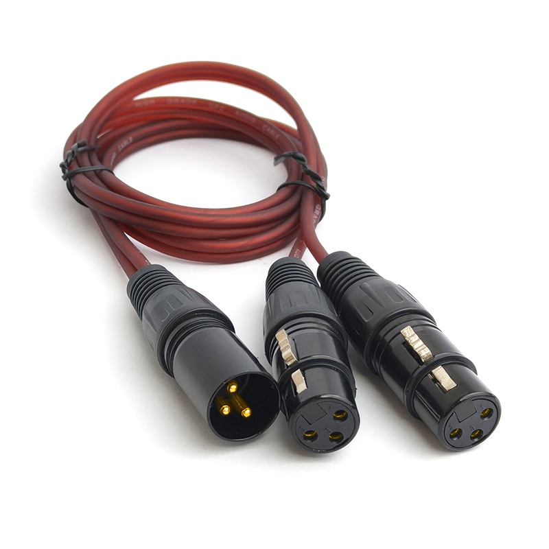 Cablu audio XLR, conectori platiți cu aur, nucleu din cupru pur, cablu OFC, pentru mixer/amplificator