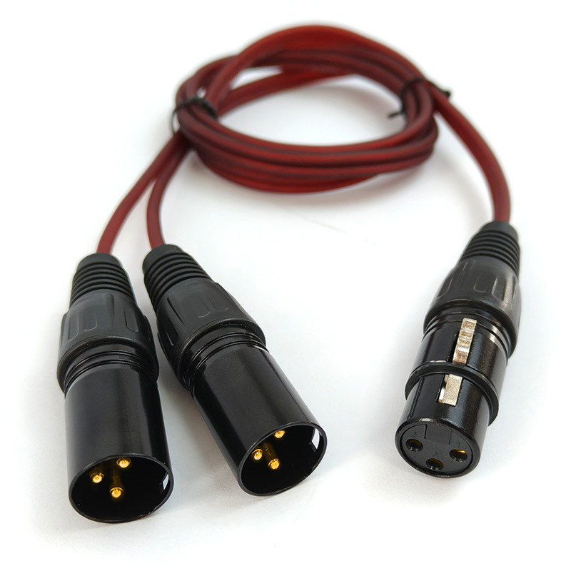 Cablu audio XLR, conectori platiți cu aur, nucleu din cupru pur, cablu OFC, pentru mixer/amplificator