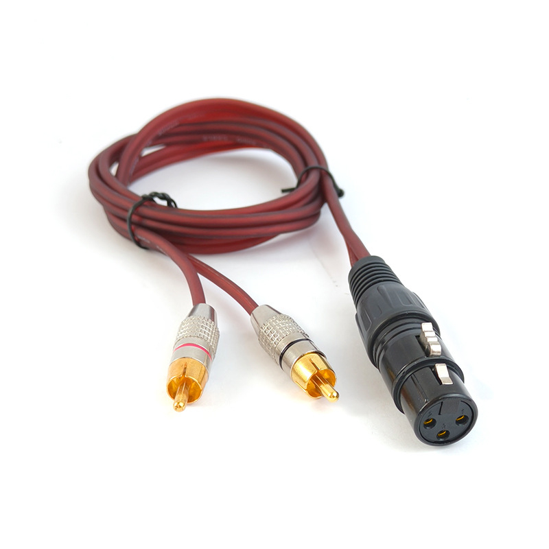 Cablu audio XLR, conectori platiți cu aur, nucleu din cupru pur, cablu OFC, pentru mixer/amplificator