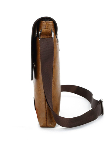 Vyrų pečių rankinė - PU oda, vidinė danga poliesterio ir medvilnės, Yupa Luggage Factory, 2025 m. pavasaris, poilsio kelionėms