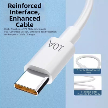 Καλώδιο USB-C γρήγορης φόρτισης — συνδετήρας Type-C, μέγιστο 10A, υλικό TPE, πιστοποίηση 3C 2025260907000056