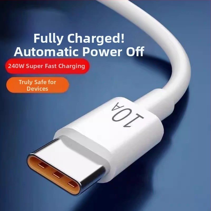 Καλώδιο USB-C γρήγορης φόρτισης — συνδετήρας Type-C, μέγιστο 10A, υλικό TPE, πιστοποίηση 3C 2025260907000056