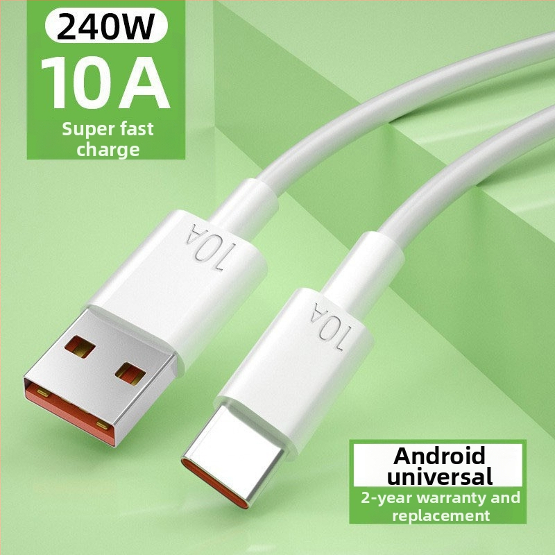 Καλώδιο USB-C γρήγορης φόρτισης — συνδετήρας Type-C, μέγιστο 10A, υλικό TPE, πιστοποίηση 3C 2025260907000056