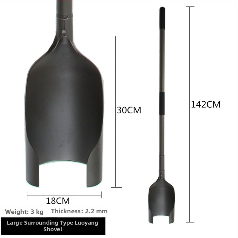 Luoyango kastuvė sode – įrankis lauko duobių kasimui, žemės kasybai ir sodinukų paruošimui