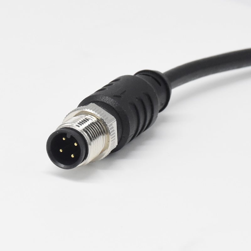 Si saim M12 apaļais savienotājs kabelim, 2–17 vadītāji, vara sakausējuma izolators, zelta pārklājuma kontakti, medicīniskajai elektronikai un rūpnieciskajai automatizācijai.