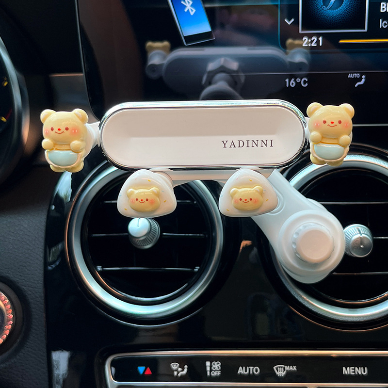 Držač za telefon u otvoru za ventilaciju automobila – za žene, Snap-On montaža, nosač navigacije, kompatibilan s otvorom za ventilaciju