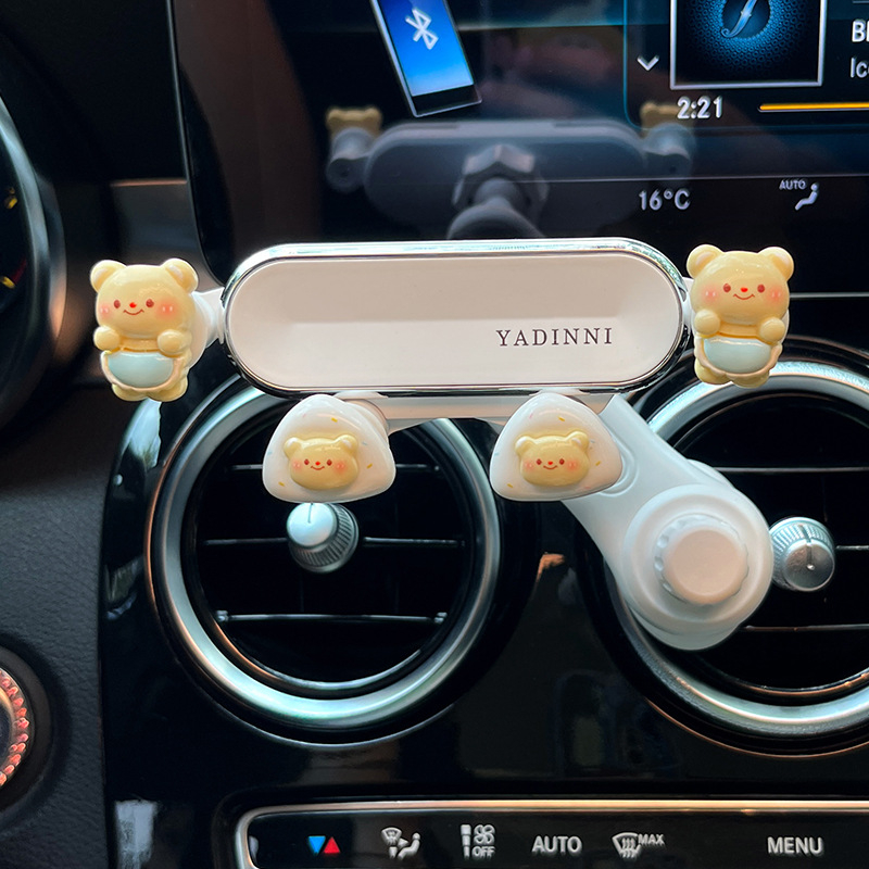 Držač za telefon u otvoru za ventilaciju automobila – za žene, Snap-On montaža, nosač navigacije, kompatibilan s otvorom za ventilaciju