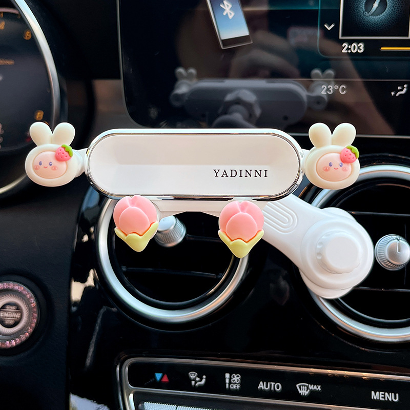 Držač za telefon u otvoru za ventilaciju automobila – za žene, Snap-On montaža, nosač navigacije, kompatibilan s otvorom za ventilaciju
