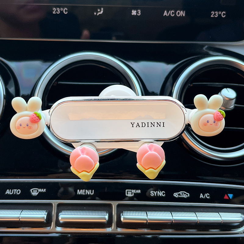Držač za telefon u otvoru za ventilaciju automobila – za žene, Snap-On montaža, nosač navigacije, kompatibilan s otvorom za ventilaciju