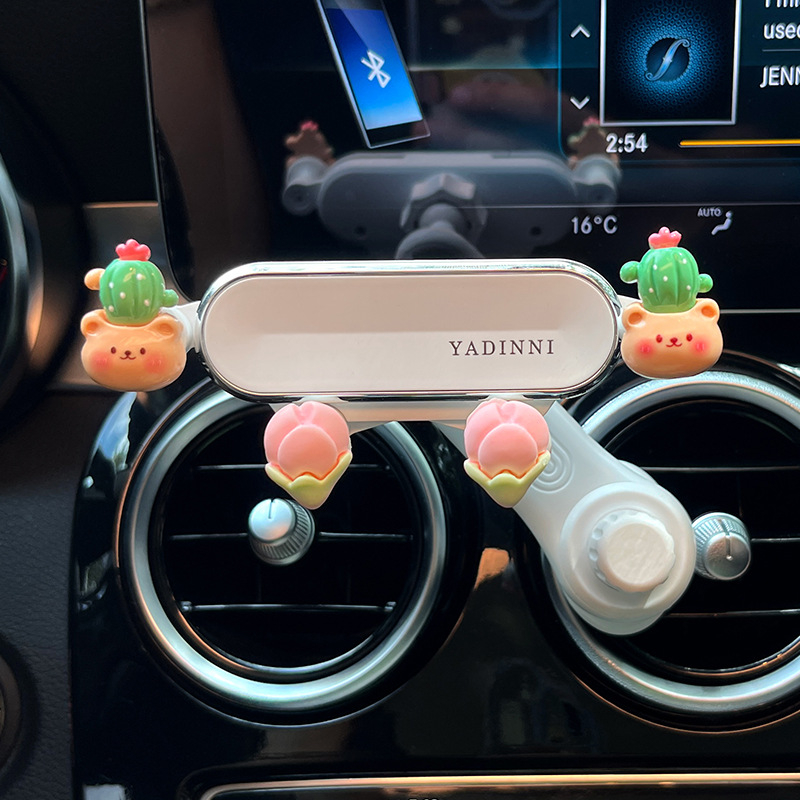Držač za telefon u otvoru za ventilaciju automobila – za žene, Snap-On montaža, nosač navigacije, kompatibilan s otvorom za ventilaciju