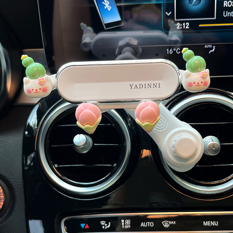 Držač za telefon u otvoru za ventilaciju automobila – za žene, Snap-On montaža, nosač navigacije, kompatibilan s otvorom za ventilaciju
