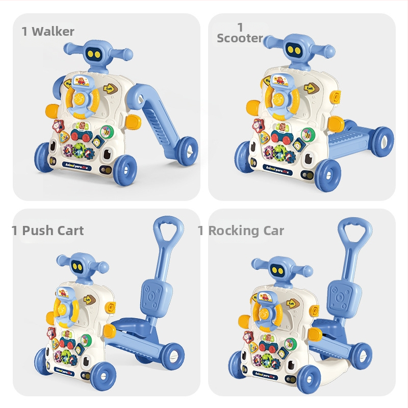 5-1 bērnu staigāšanas rotaļlieta: daudzfunkcionāla staigāšanas rotaļlieta, plastmasas konstrukcija, piemērots vecumam 0–3 gadi