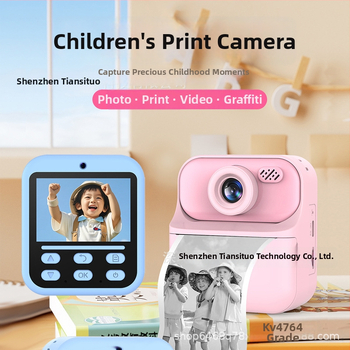 Детска цифрова камера с двойна камера, 48 MP, HD видео, 2,4-инчов LCD екран, TF карта