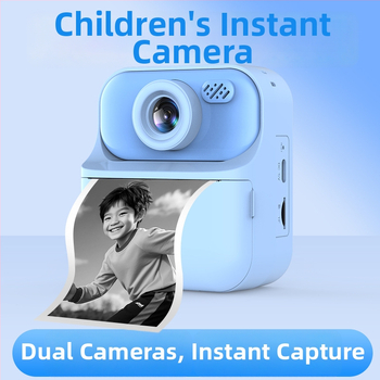 Детска цифрова камера с двойна камера, 48 MP, HD видео, 2,4-инчов LCD екран, TF карта