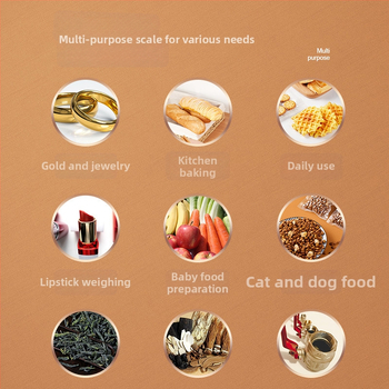 KO6M elektromos konyhai mérleg, 0,01 g pontosságú ételméréshez, háztartási használatra