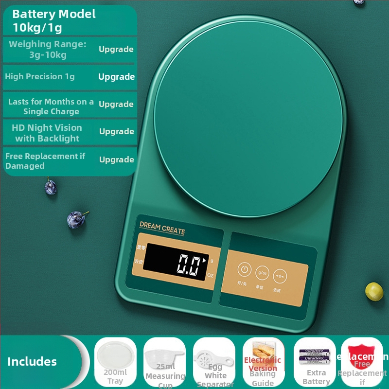 KO6M elektromos konyhai mérleg, 0,01 g pontosságú ételméréshez, háztartási használatra
