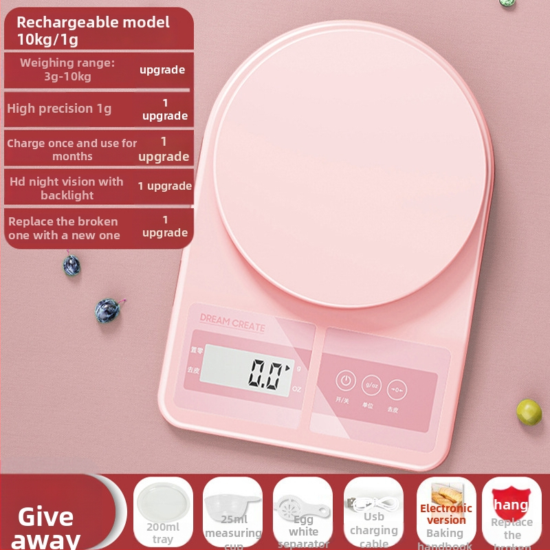 KO6M elektromos konyhai mérleg, 0,01 g pontosságú ételméréshez, háztartási használatra