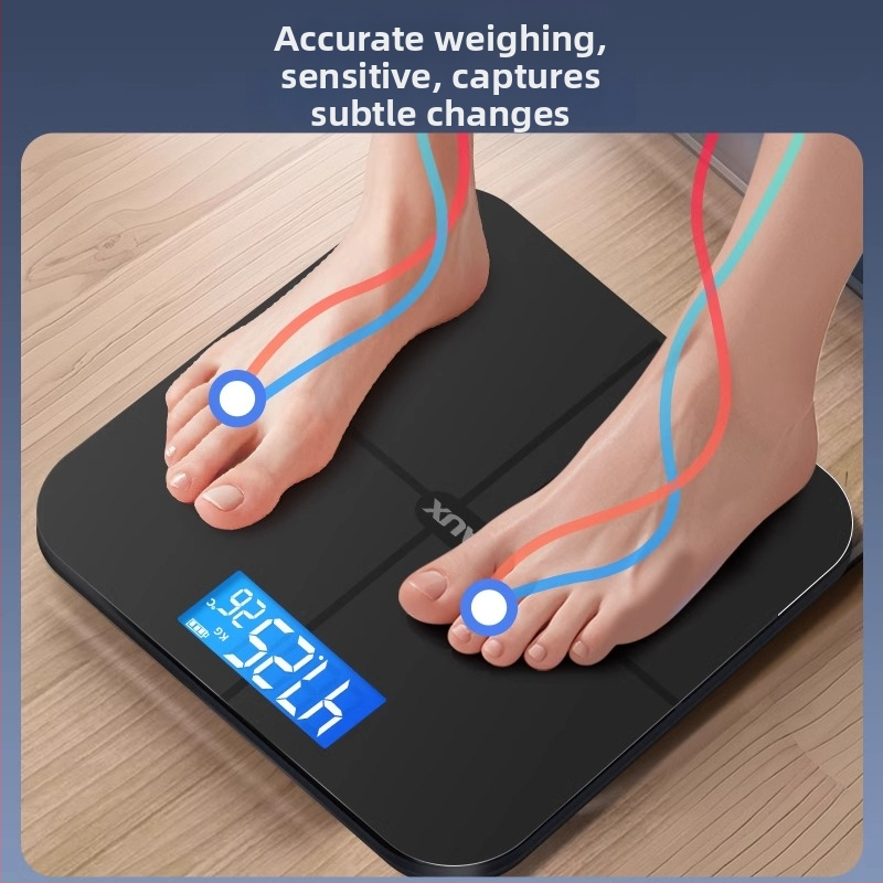 Aux kehaskeala LCD-ekraaniga, puutetundlik töö, kaaluväli 0,2–180 kg, karastatud klaas, mudel ATZ-30D4C112