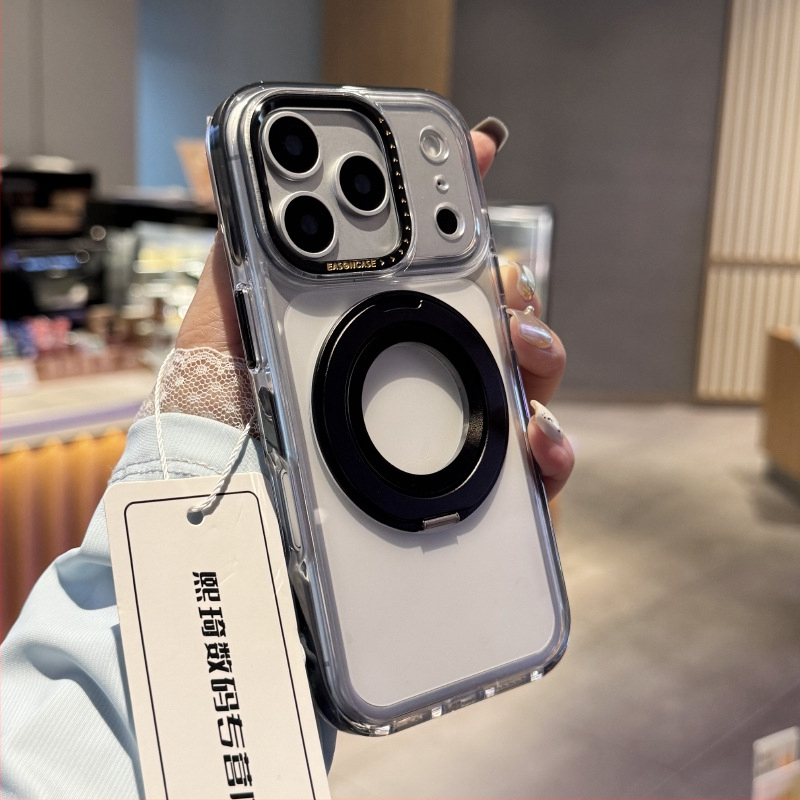 IPhone lieta ar stiprinājumu un statīvu, bracket stilā reljēta apdare, aizsardzība pret krišanu, saderīga ar Apple iPhone modeļiem