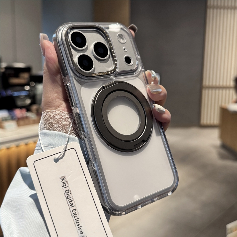 IPhone lieta ar stiprinājumu un statīvu, bracket stilā reljēta apdare, aizsardzība pret krišanu, saderīga ar Apple iPhone modeļiem