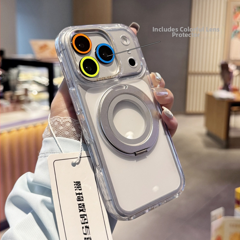 IPhone lieta ar stiprinājumu un statīvu, bracket stilā reljēta apdare, aizsardzība pret krišanu, saderīga ar Apple iPhone modeļiem