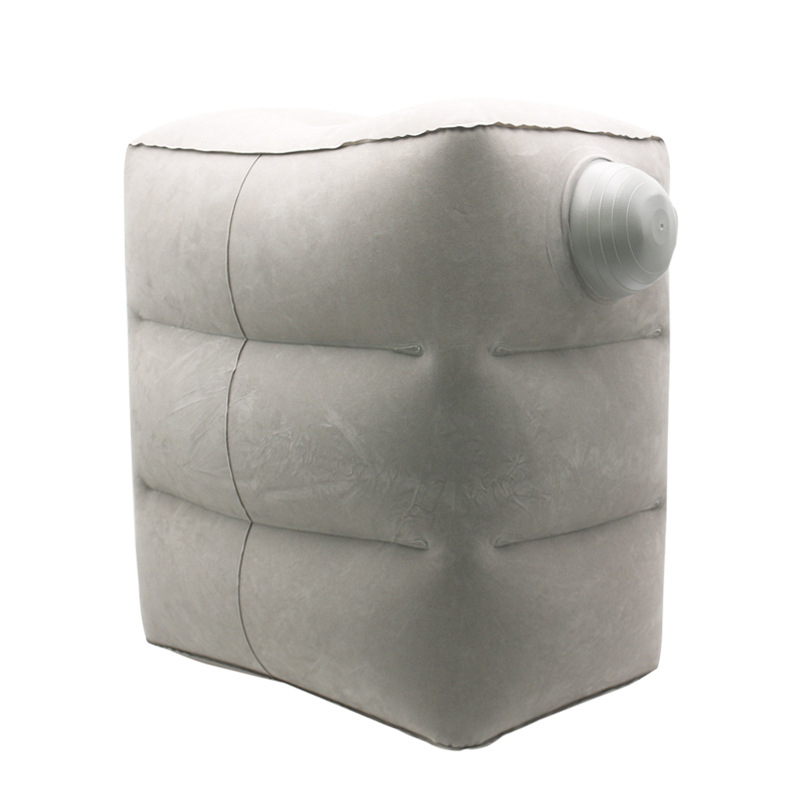 Miaosite MT501-3 pūšamais kāju spilventiālis ceļojumiem ārā, flokēta virsma, videi draudzīgs PVC, svars 0.67 kg