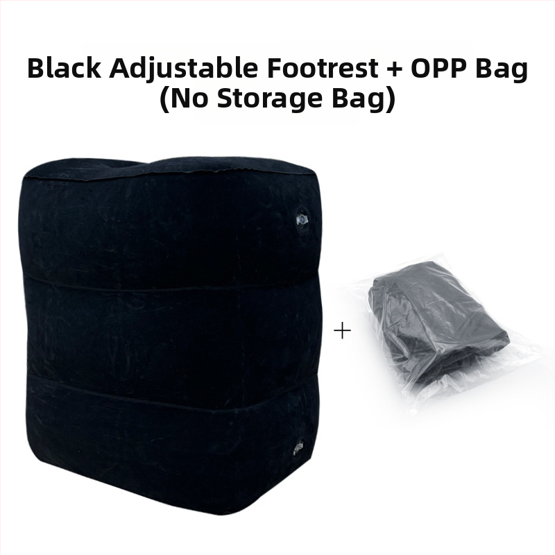 Miaosite MT501-3 pūšamais kāju spilventiālis ceļojumiem ārā, flokēta virsma, videi draudzīgs PVC, svars 0.67 kg