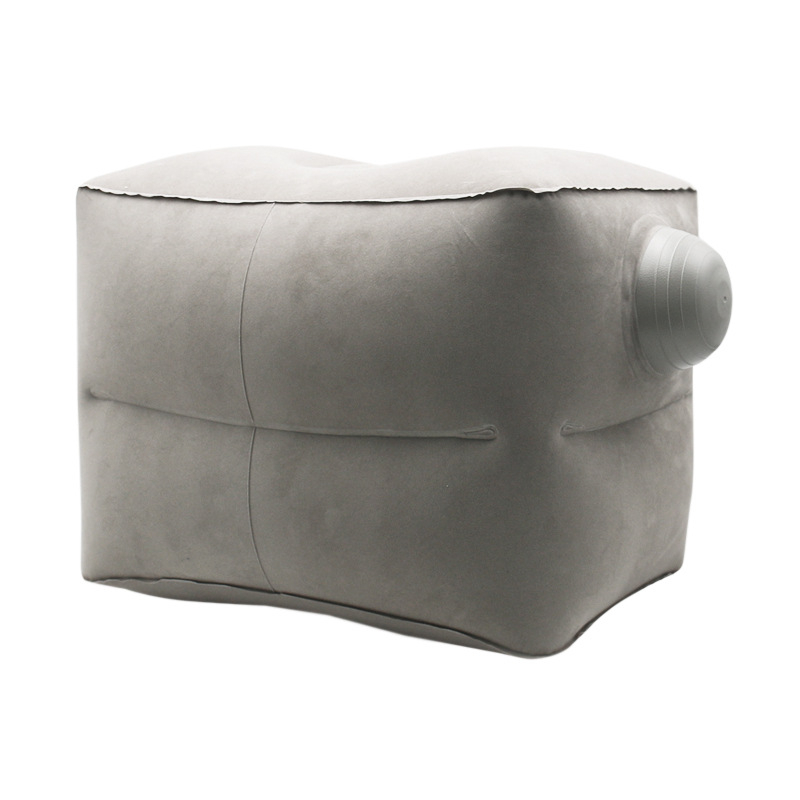 Miaosite MT501-3 pūšamais kāju spilventiālis ceļojumiem ārā, flokēta virsma, videi draudzīgs PVC, svars 0.67 kg