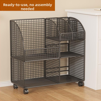 Μεταλλικό ράφι αποθήκευσης κάτω από το γραφείο με ροδάκια; απλός και μοντέρνος σχεδιασμός; εξατομικευμένα δείγματα