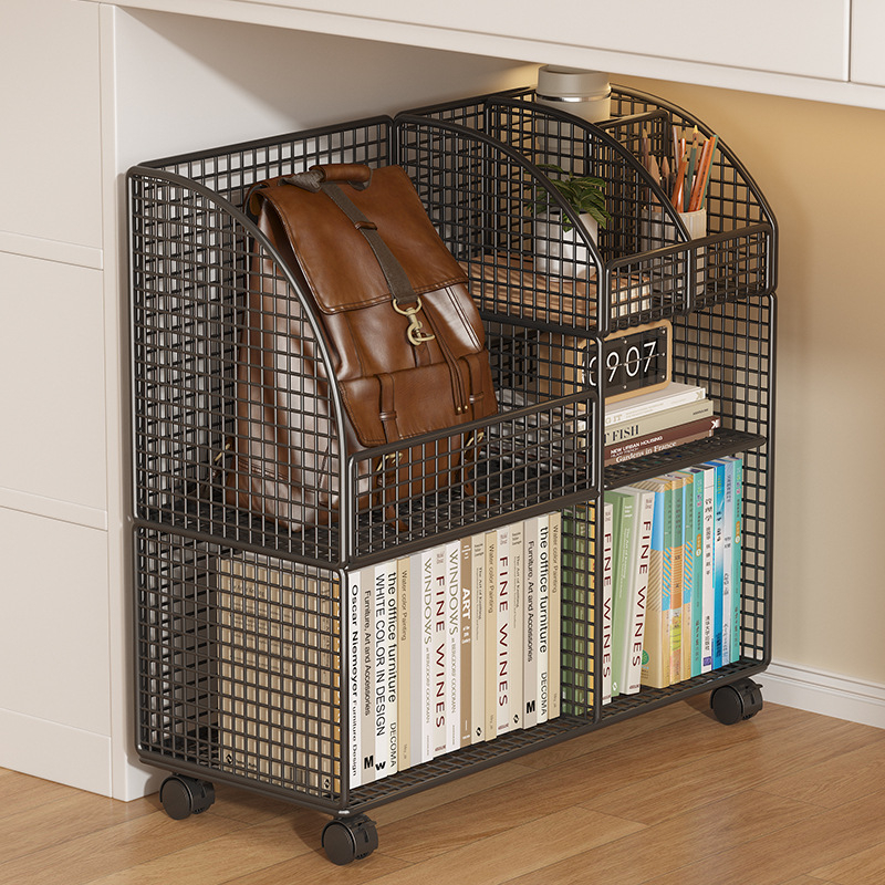 Μεταλλικό ράφι αποθήκευσης κάτω από το γραφείο με ροδάκια; απλός και μοντέρνος σχεδιασμός; εξατομικευμένα δείγματα