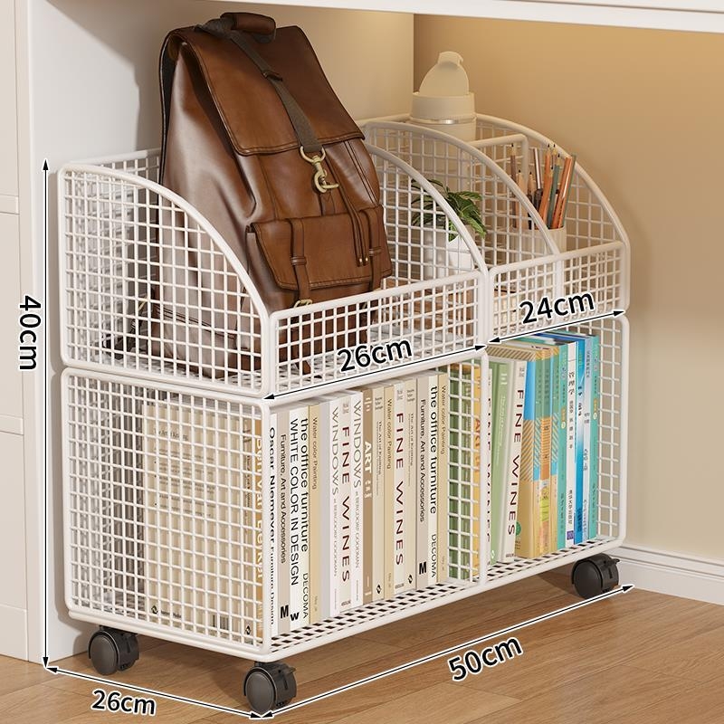 Μεταλλικό ράφι αποθήκευσης κάτω από το γραφείο με ροδάκια; απλός και μοντέρνος σχεδιασμός; εξατομικευμένα δείγματα