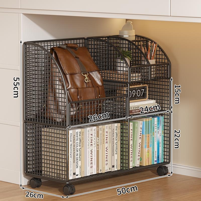 Μεταλλικό ράφι αποθήκευσης κάτω από το γραφείο με ροδάκια; απλός και μοντέρνος σχεδιασμός; εξατομικευμένα δείγματα