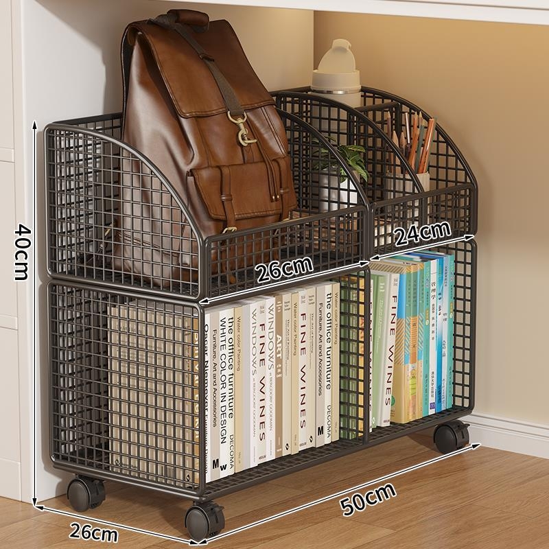 Μεταλλικό ράφι αποθήκευσης κάτω από το γραφείο με ροδάκια; απλός και μοντέρνος σχεδιασμός; εξατομικευμένα δείγματα