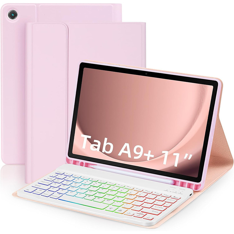 Kućište za tablet Samsung A9Plus s Bluetooth tipkovnicom s RGB osvjetljenjem, kompatibilno s X210/X216/X218