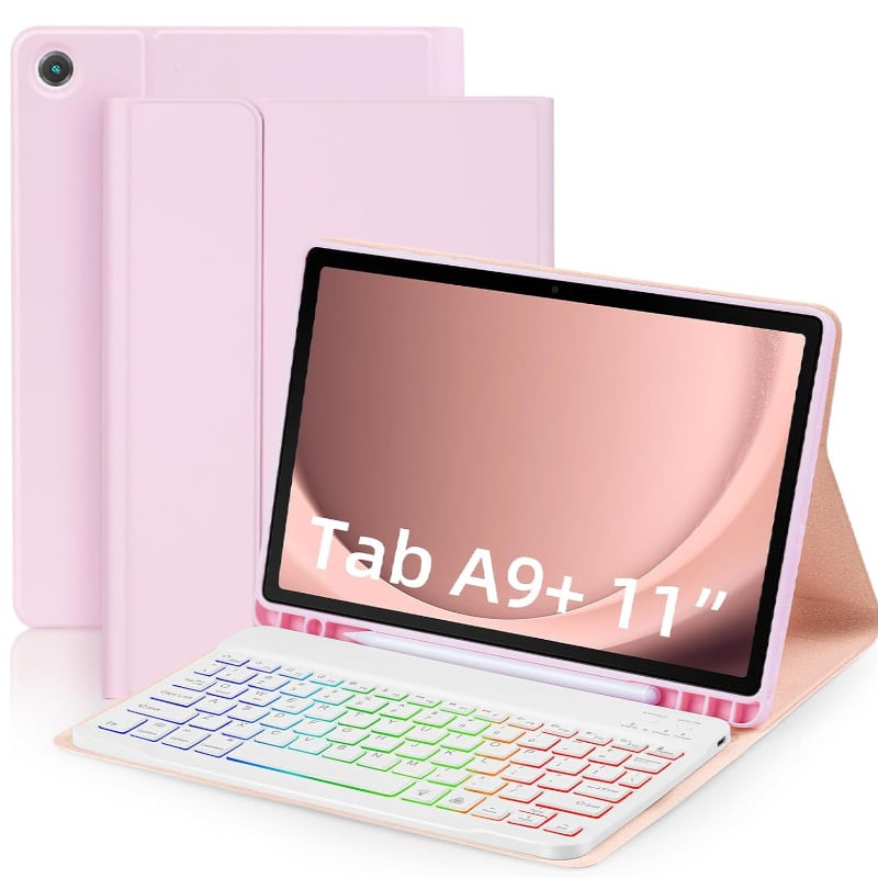 Kućište za tablet Samsung A9Plus s Bluetooth tipkovnicom s RGB osvjetljenjem, kompatibilno s X210/X216/X218