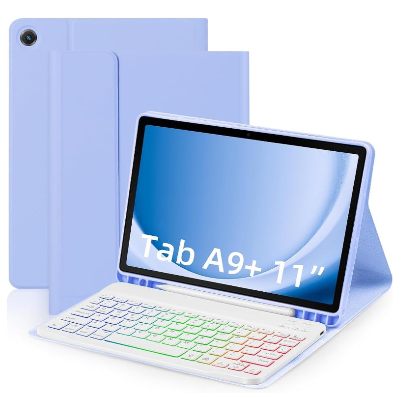 Kućište za tablet Samsung A9Plus s Bluetooth tipkovnicom s RGB osvjetljenjem, kompatibilno s X210/X216/X218