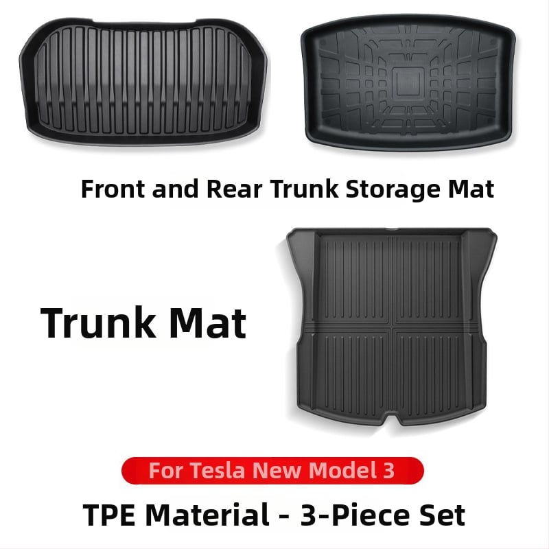 Μπροστινή μοκέτα πορτ μπαγκάζ για Tesla Model 3/Y – πλήρης κάλυψη, Υλικό TPE, Τάξη 92, Guangzhou Mingshi