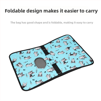 Чанта за домашни любимци — Карикатурна котка в космическа капсула, комплект от три части, Oxford материал, капацитет 0-8 кг, сгъваема чанта за пренасяне