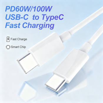 Καλώδιο USB-C ταχείας φόρτισης 60W, USB-C σε USB-C, μήκος 1–2 μ, καλώδιο μεταφοράς δεδομένων