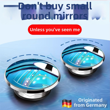 Mairichi Automobilio galinio vaizdo veidrodėlio papildinys – apvalus veidrodėlis aklajam kampui, 360° panoraminis platus matymas, tvirtinimas su siurbimo įrenginiu