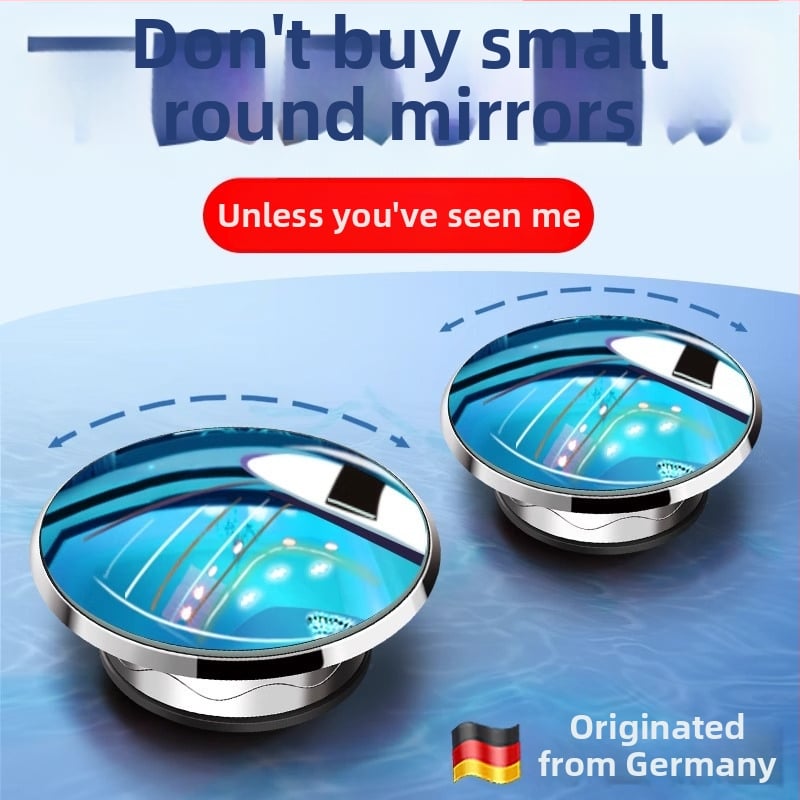 Mairichi Automobilio galinio vaizdo veidrodėlio papildinys – apvalus veidrodėlis aklajam kampui, 360° panoraminis platus matymas, tvirtinimas su siurbimo įrenginiu