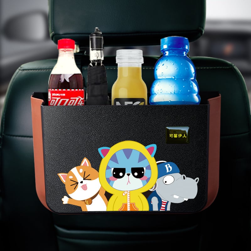 Yiqi сгъваема кутия за автомобил за задната облегалка на седалката, пластмасова, водоустойчива, 30L капацитет, възможност за печат на лого