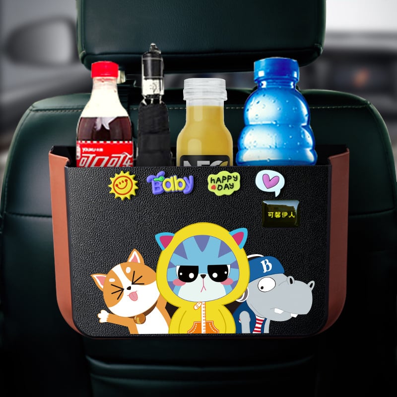 Yiqi сгъваема кутия за автомобил за задната облегалка на седалката, пластмасова, водоустойчива, 30L капацитет, възможност за печат на лого